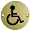 Disabled Symbol, Polished Brass