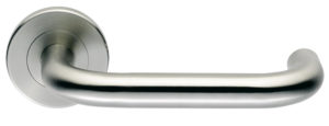 Eurospec Safety Polished Stainless Steel Or Satin Stainless Steel Safety Handles On Rose (sold in pairs)