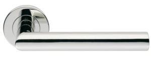 Eurospec Mitred Polished Stainless Steel Or Satin Stainless Steel Door Handles (sold in pairs)