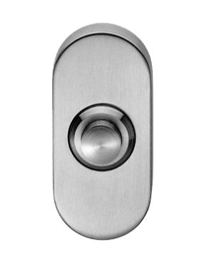 Eurospec Oval Bell Pushes, Polished Stainless Steel, Satin Stainless Steel OR PVD Stainless Brass