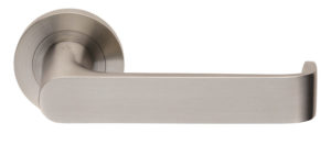 Eurospec Zurigo DDA Compliant Satin Stainless Steel Solid Door Handles (sold in pairs)