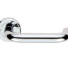 Serozzetta DDA Compliant Safety Door Handles On Round Rose, Polished Chrome - (sold in pairs)