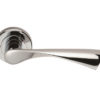 Serozzetta Breeze Door Handles On Round Rose, Polished Chrome (sold in pairs)