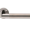 Serozzetta Trend Door Handles On Round Rose, Dual Finish Polished Chrome & Satin Nickel - (sold in pairs)