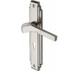 Heritage Brass Tiffany Art Deco Style Door Handles, Polished Nickel (sold in pairs)