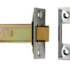 Eurospec Double Sprung Tubular Latches (2.5 Inch, 3 Inch, 4 Inch OR 5 Inch) - Satin Stainless Steel & Electro Brass Finish