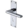 Heritage Brass Trident Low Profile Door Handles On Backplates, Polished Chrome(sold in pairs)