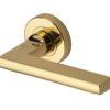 Heritage Brass Trident Polished Brass Door Handles On Round Rose (sold in pairs)