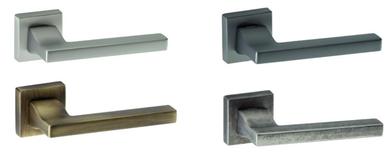 TURKUAZ Door Handle Lever on square rose