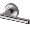 Heritage Brass Challenger Polished Chrome Door Handles On Round Rose (sold in pairs)