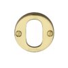 Heritage Brass Oval Profile Key Escutcheon, Polished Brass