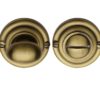 Heritage Brass Round 45mm Diameter Turn & Release, Antique Brass