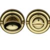 Heritage Brass Round 45mm Diameter Turn & Release, Polished Brass