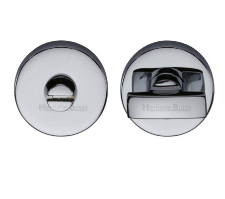 Heritage Brass Round 35mm Diameter Turn & Release, Polished Chrome