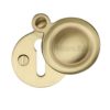 Heritage Brass Standard Round Covered Key Escutcheon, Satin Brass