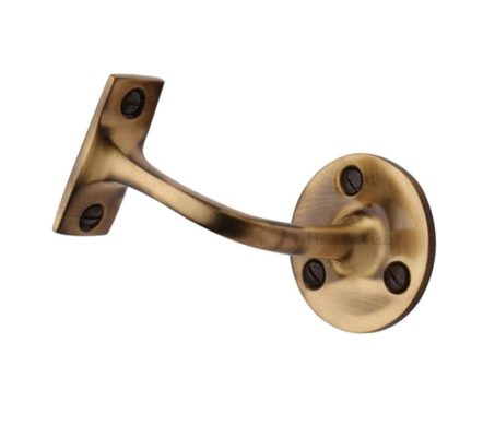 Heritage Brass Handrail Bracket (64mm OR 76mm), Antique Brass