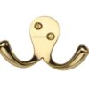 Heritage Brass Double Robe Hook (64mm Width), Polished Brass