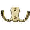 Heritage Brass Double Robe Hook (78mm Width), Polished Brass