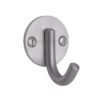 Heritage Brass Modern Single Robe Hook (52mm Height), Satin Chrome