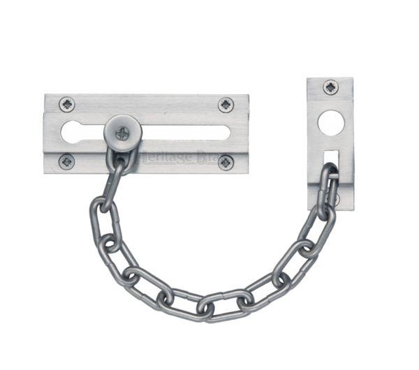 Heritage Brass Door Chain (100mm), Satin Chrome