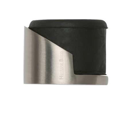 Heritage Brass Round Floor Mounted Door Stop (38mm Diameter), Satin Nickel
