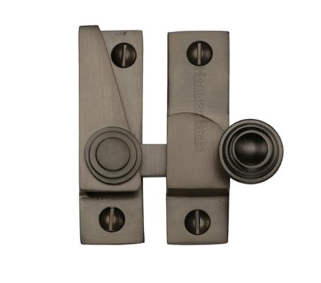 Heritage Brass Hook Plate Sash Fastener (69mm x 20mm), Matt Bronze -