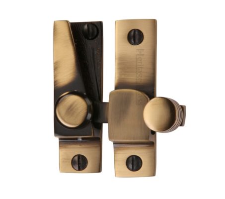 Heritage Brass Hook Plate Sash Fastener (69mm x 20mm), Antique Brass -