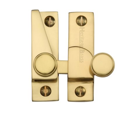 Heritage Brass Hook Plate Sash Fastener (69mm x 20mm), Polished Brass -