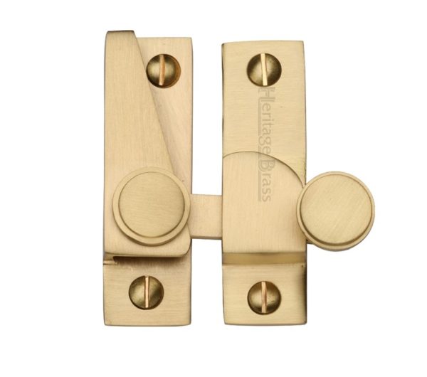 Heritage Brass Hook Plate Sash Fastener (69mm x 20mm), Satin Brass -