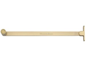 Heritage Brass Roller Arm Design Castement Stay (6" OR 10"), Satin Brass - V1119-SB