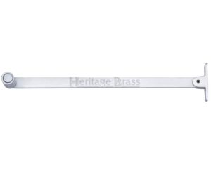 Heritage Brass Roller Arm Design Castement Stay (6" OR 10"), Satin Chrome