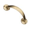 Heritage Brass Curved Bow Pull Handle, Satin Brass