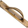 Heritage Brass Slim Pull Handle On 303mm Backplate, Antique Brass -