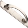 Heritage Brass Large Pull Handle On 464mm Backplate, Satin Nickel