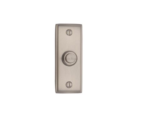 Heritage Brass Oblong Bell Push (83mm x 33mm), Satin Nickel