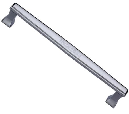 Heritage Brass Deco, Art Deco Style Pull Handles (279mm OR 432mm c/c), Polished Chrome -