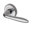 Heritage Brass Sutton Polished Chrome Door Handles On Round Rose (sold in pairs)