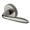 Heritage Brass Sutton Polished Nickel Door Handles On Round Rose (sold in pairs)