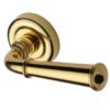 Heritage Brass Colonial Polished Brass Door Handles On Round Rose (sold in pairs)