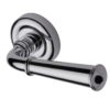 Heritage Brass Colonial Polished Chrome Door Handles On Round Rose (sold in pairs)