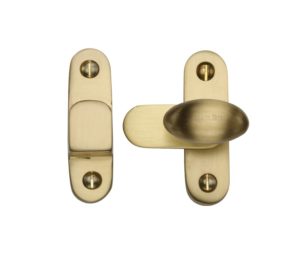 Heritage Brass Cabinet Hook & Plate Showcase Fastener, Satin Brass