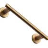 Heritage Brass Pull Handle On Rose, Antique Brass -