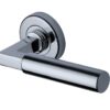 Heritage Brass Bauhaus Polished Chrome Door Handles On Round Rose(sold in pairs)