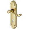 Heritage Brass Meridian Polished Brass Door Handles - V300-PB (sold in pairs)