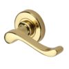 Heritage Brass Bedford Polished Brass Door Handles On Round Rose (sold in pairs)