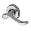 Heritage Brass Bedford Polished Chrome Door Handles On Round Rose (sold in pairs)