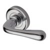 Heritage Brass Charlbury Polished Chrome Door Handles On Round Rose (sold in pairs)