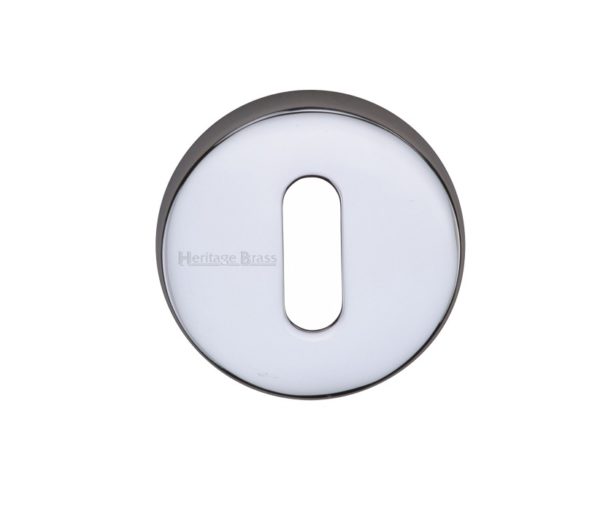 Heritage Brass Standard Key Escutcheon, Polished Chrome