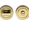 Heritage Brass Round 53mm Diameter Turn & Release, Polished Brass