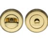 Heritage Brass Round 50mm Diameter Turn & Release, Polished Brass